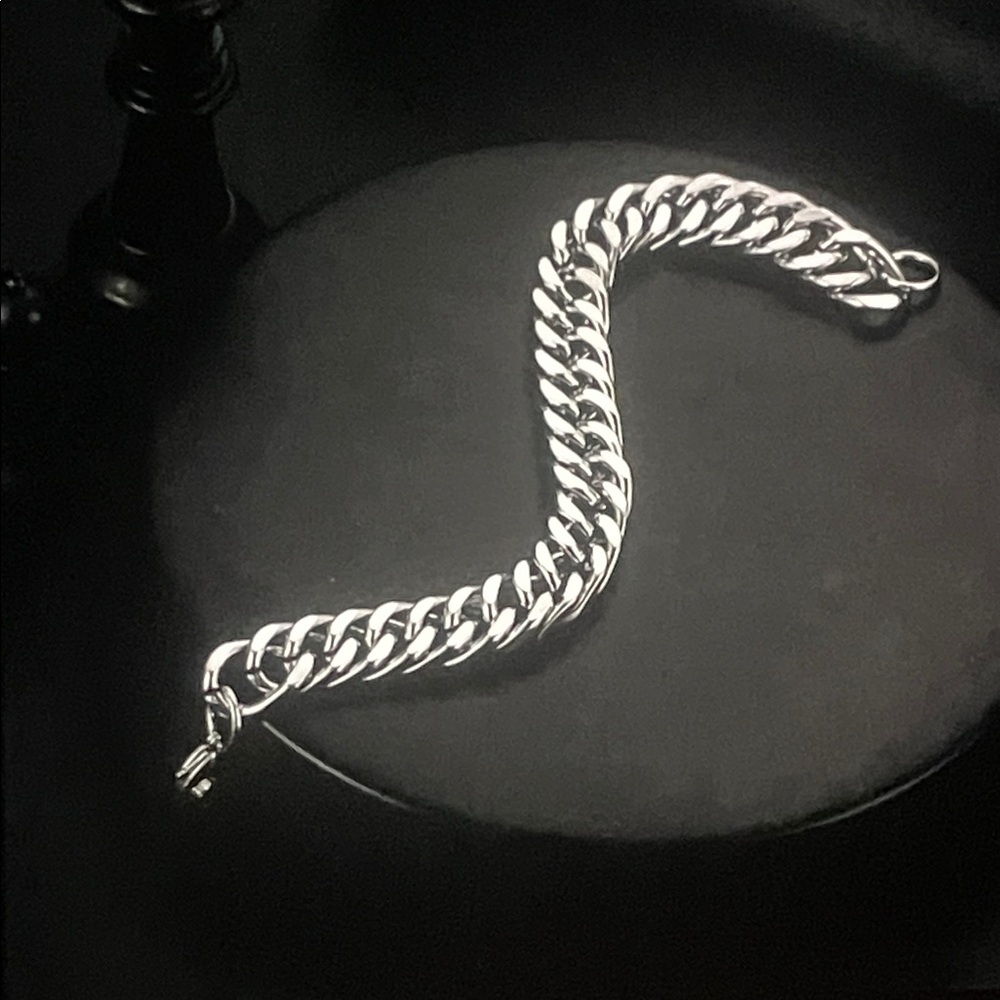 Men's Silver Chain Bracelet